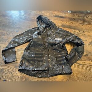 Ninja Black Patterned rain Jacket